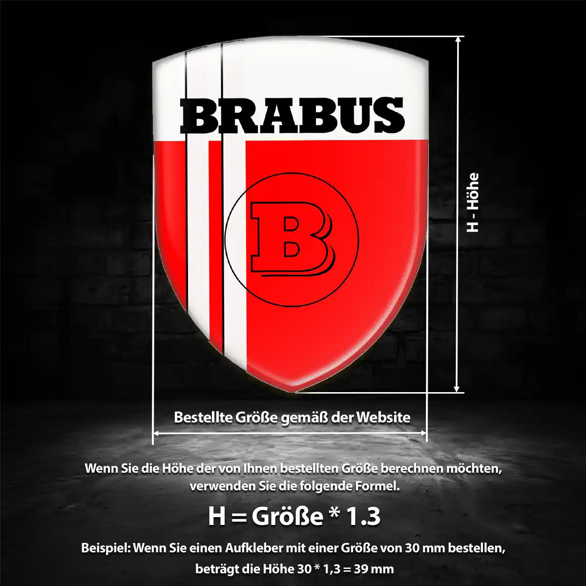 Mercedes Brabus Aufkleber Silikon Embleme Auto Stilvolles Design