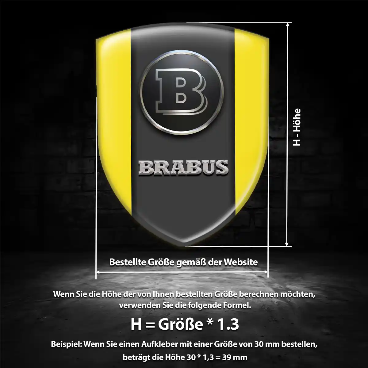 Mercedes Brabus Aufkleber Wappen Auto Hohe Qualität