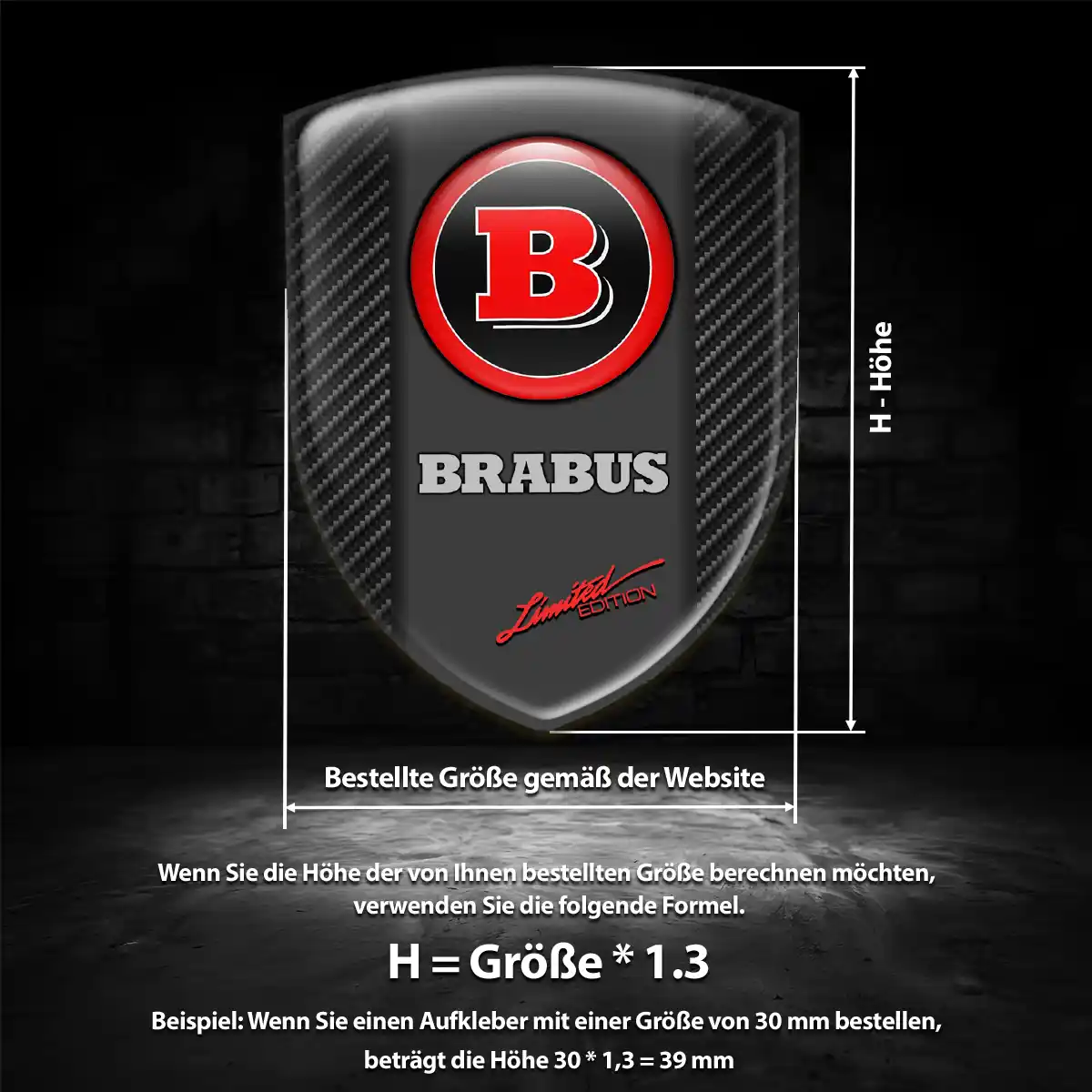 Mercedes Brabus Aufkleber Wappen Auto Stilvolles Design