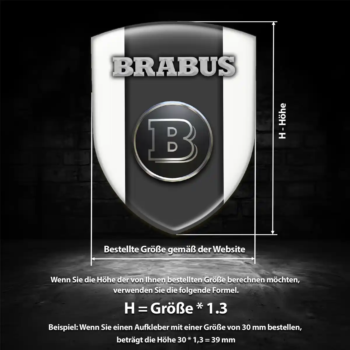 Mercedes Brabus Aufkleber Wappen Emblem Auto Hohe Qualität