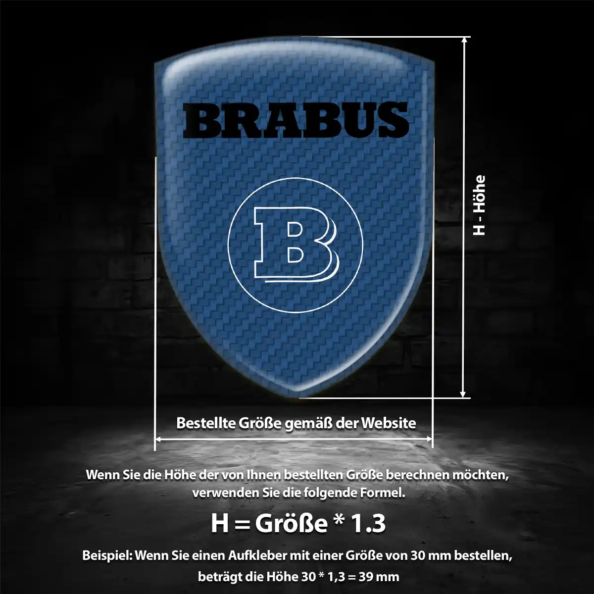 Mercedes Brabus Aufkleber Wappen Emblem Auto Stilvolles Design