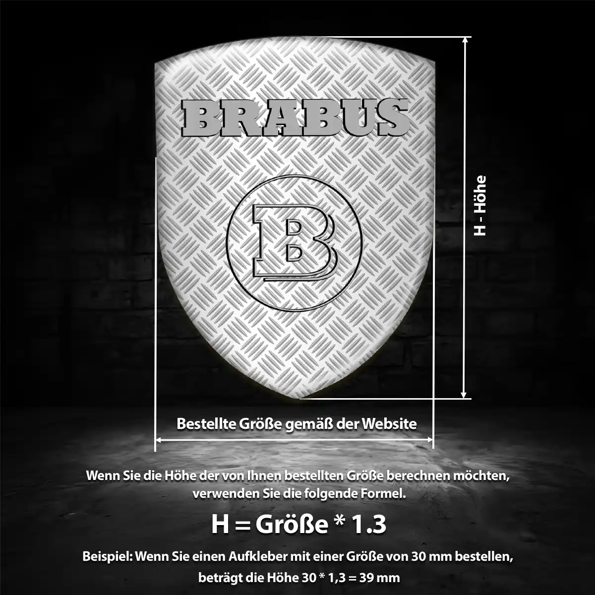 Mercedes Brabus Aufkleber Wappen Emblem Hohe Qualität