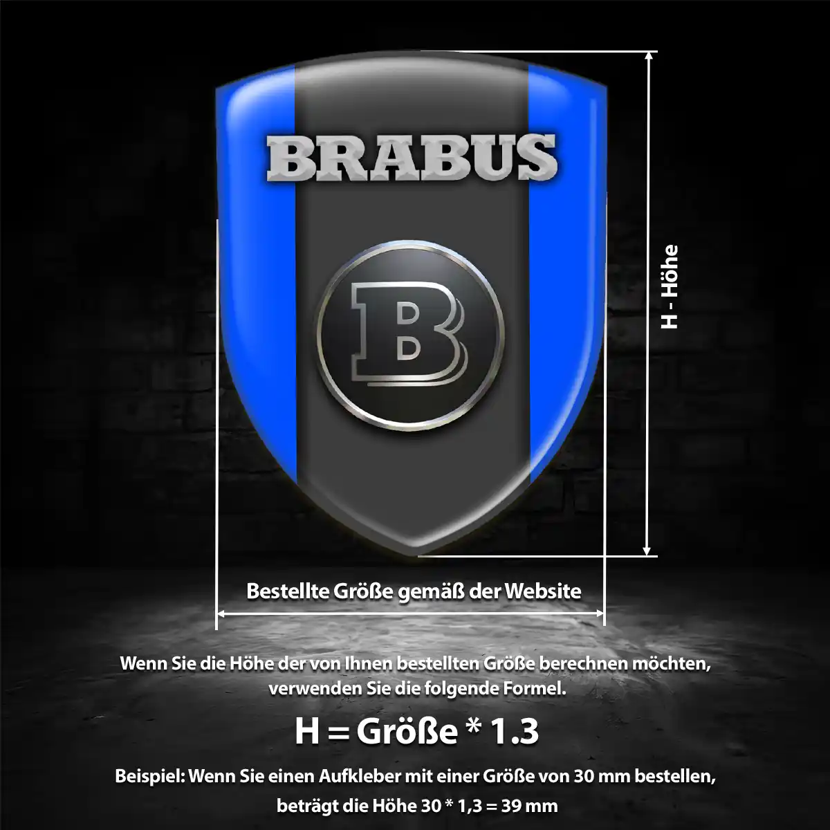 Mercedes Brabus Aufkleber Wappen Hohe Qualität