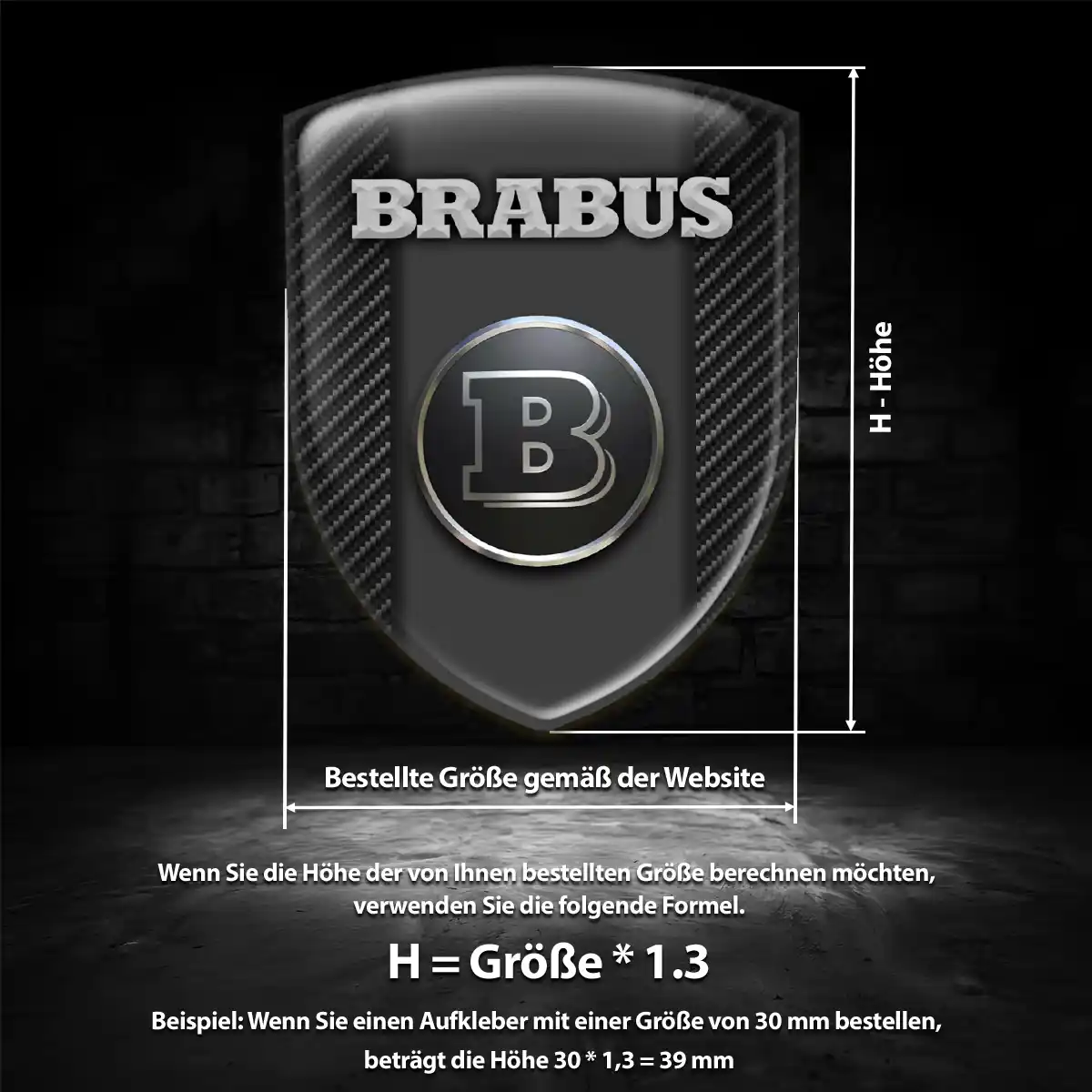 Mercedes Brabus Emblem Aufkleber Hohe Qualität