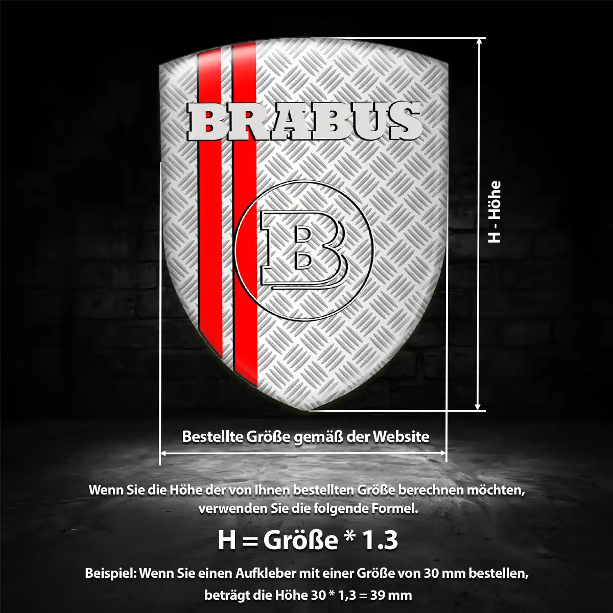 Mercedes Brabus Emblem Aufkleber Stilvolles Design