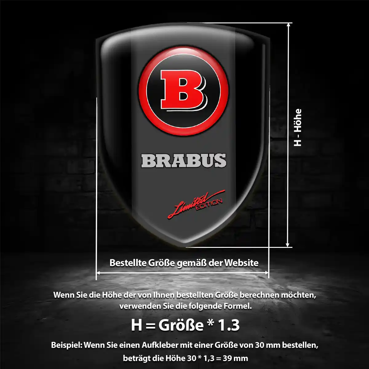 Mercedes Brabus Emblem Aufkleber Wappen Auto Stilvolles Design