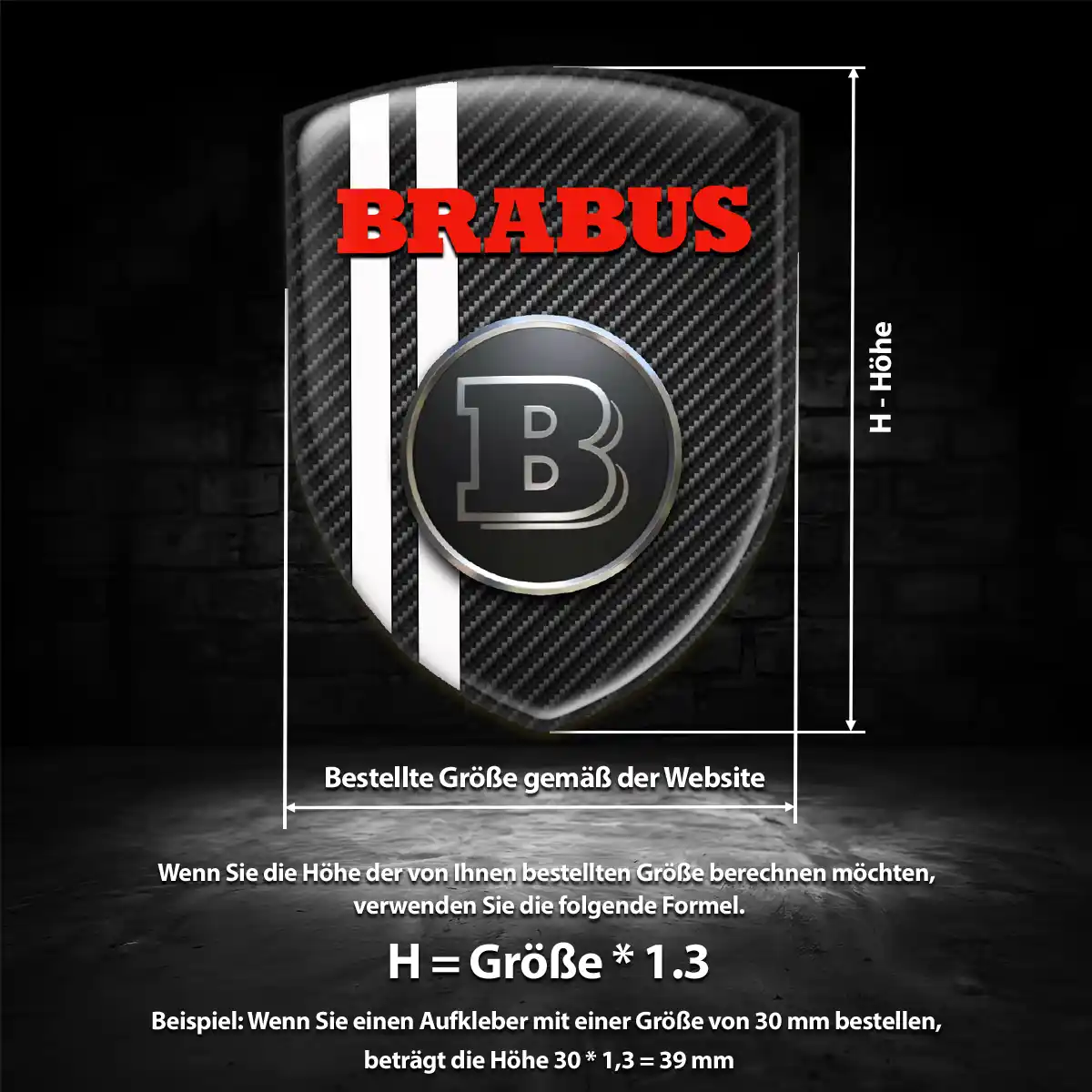 Mercedes Brabus Emblem Aufkleber Wappen Stilvolles Design