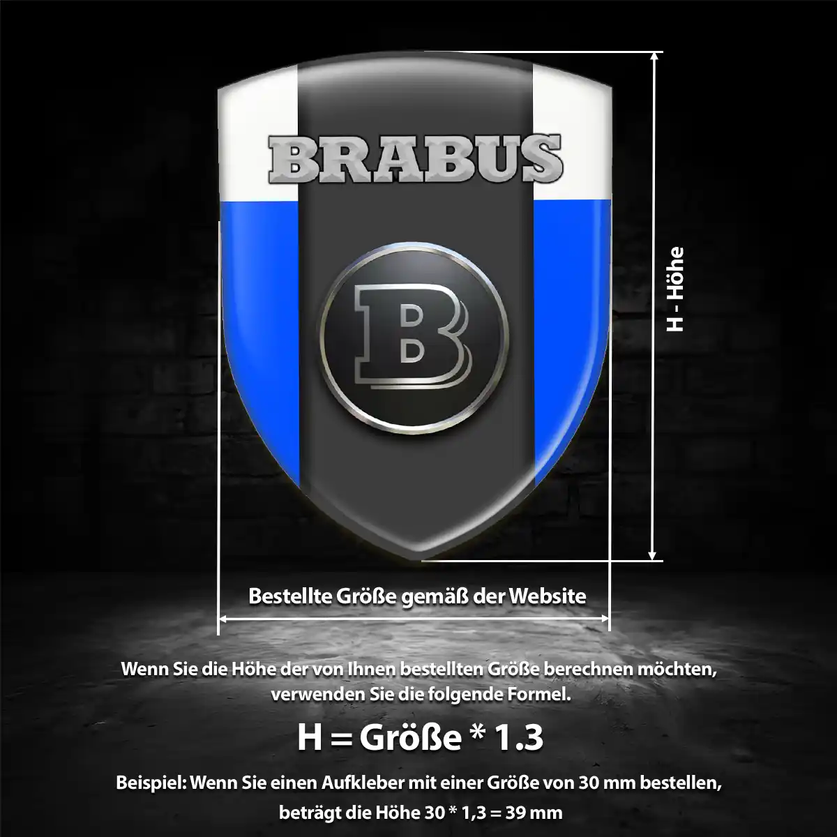 Mercedes Brabus Emblem Auto Hohe Qualität