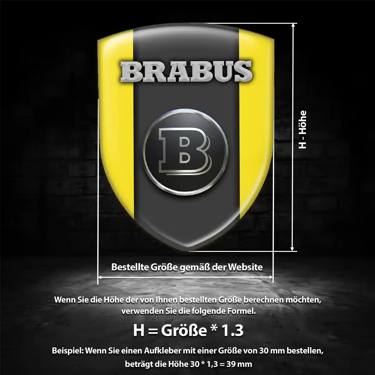Mercedes Brabus Emblem Hohe Qualität
