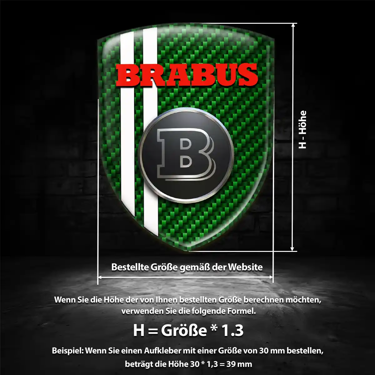 Mercedes Brabus Emblem Stilvolles Design