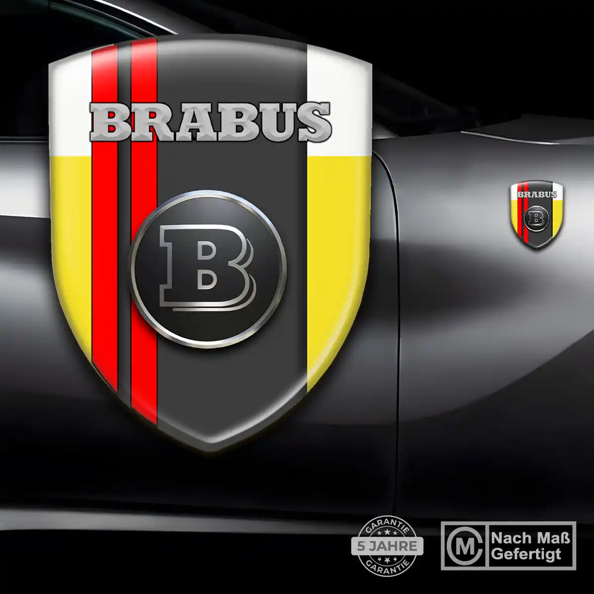 Mercedes Brabus Emblem Wappen Aufkleber Auto Hohe Qualität