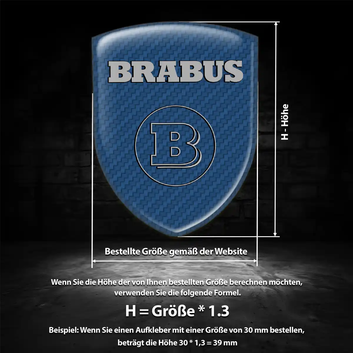 Mercedes Brabus Emblem Wappen Aufkleber Auto Stilvolles Design