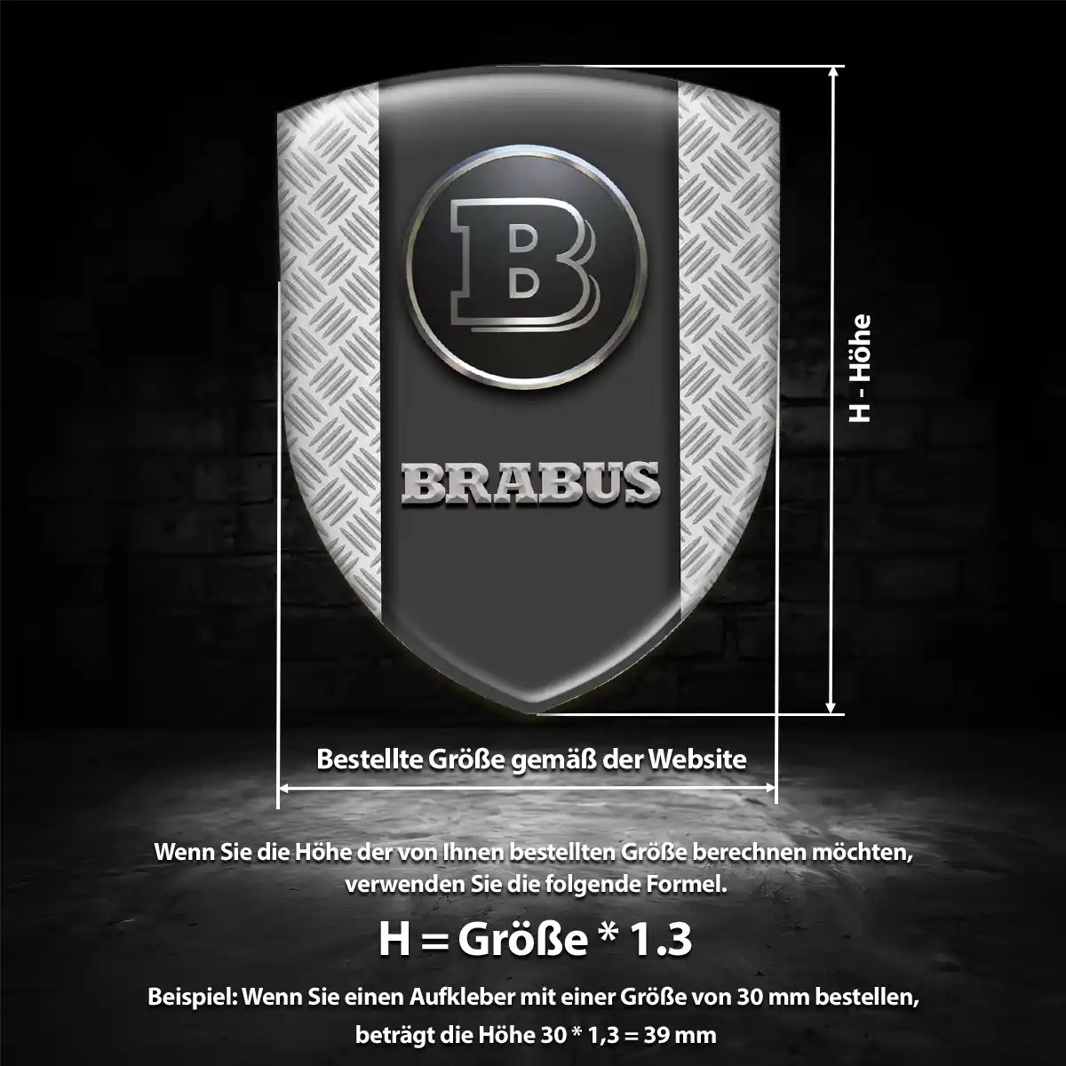 Mercedes Brabus Emblem Wappen Aufkleber Hohe Qualität