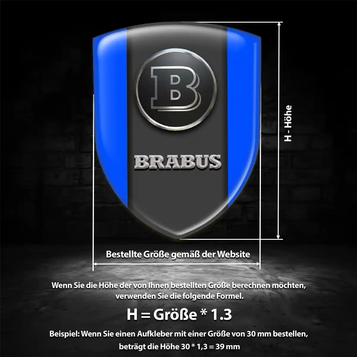 Mercedes Brabus Emblem Wappen Auto Hohe Qualität