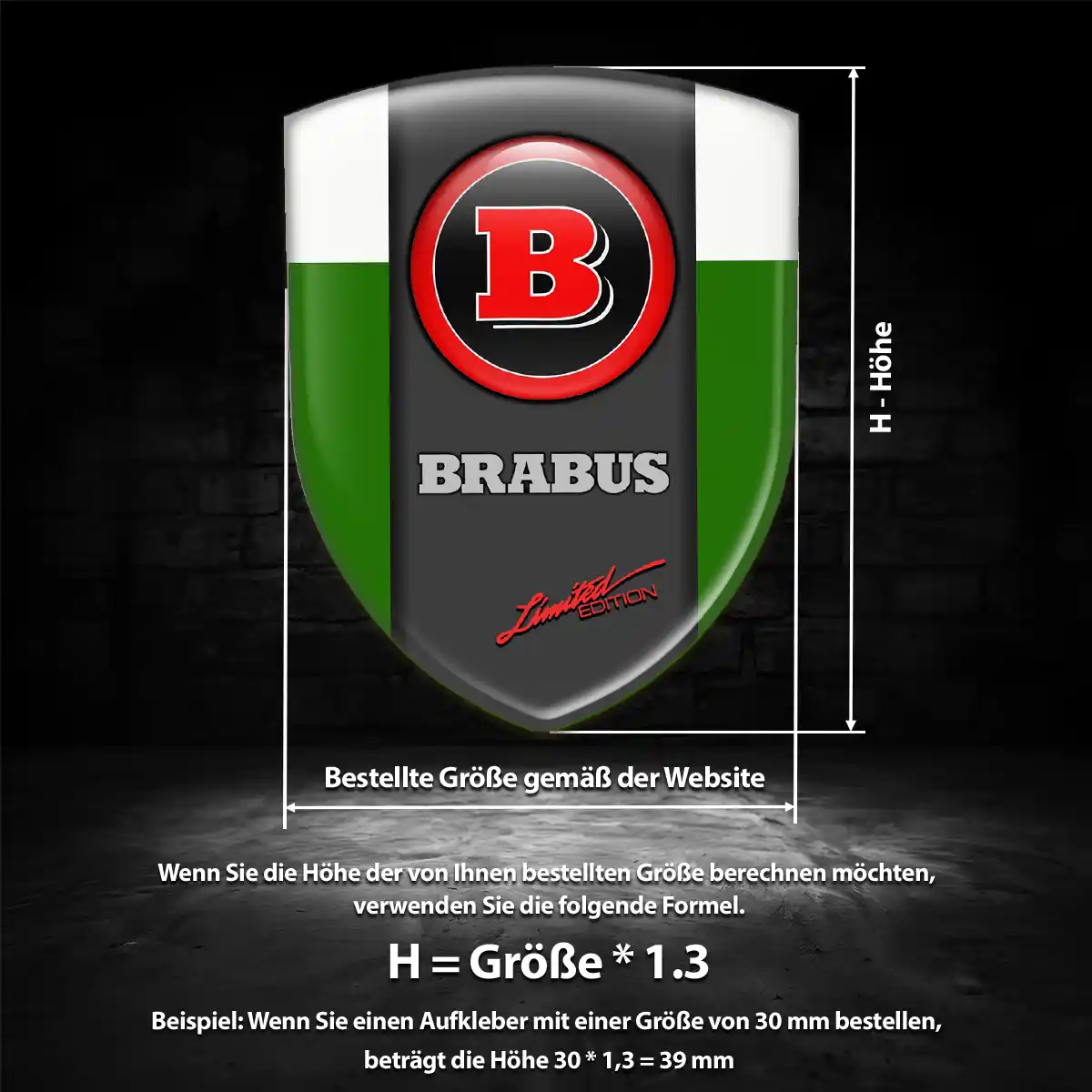 Mercedes Brabus Emblem Wappen Auto Stilvolles Design