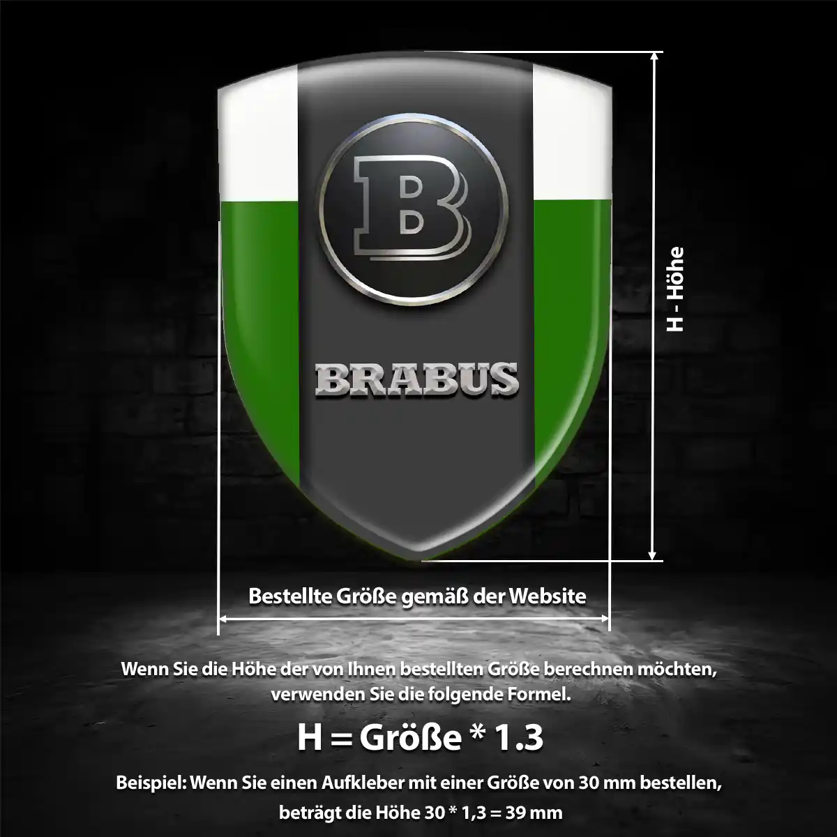 Mercedes Brabus Emblem Wappen Hohe Qualität