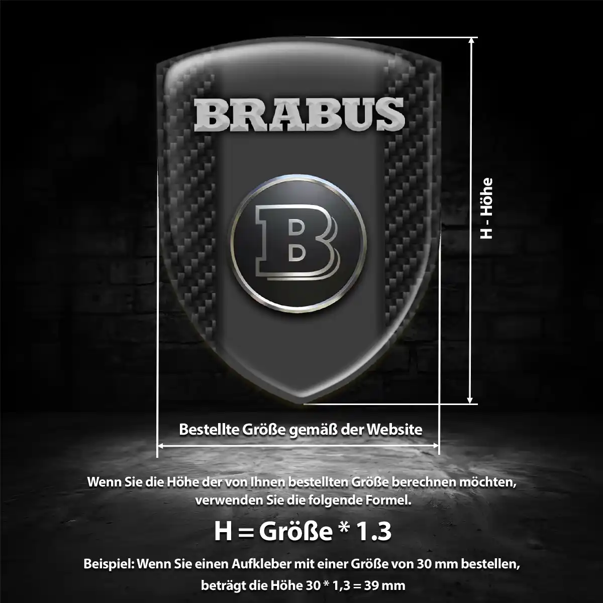 Mercedes Brabus Emblem Wappen Stilvolles Design