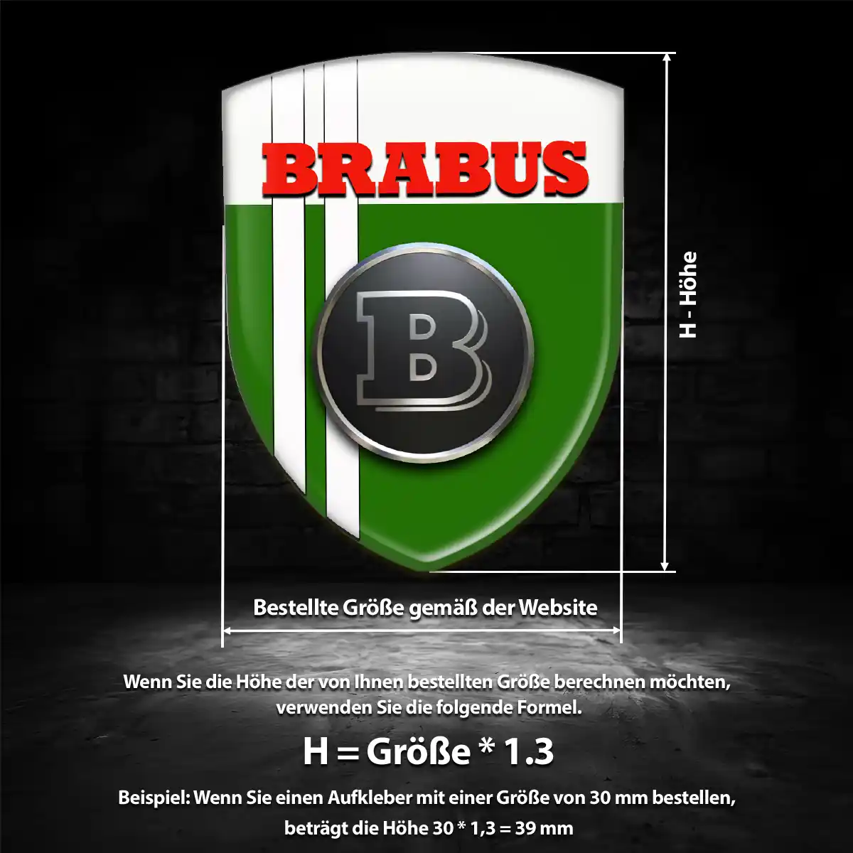 Mercedes Brabus Embleme Auto Hohe Qualität