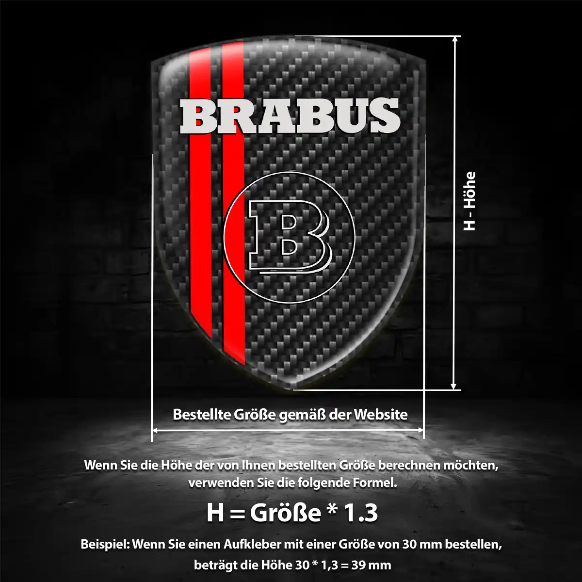 Mercedes Brabus Embleme Hohe Qualität