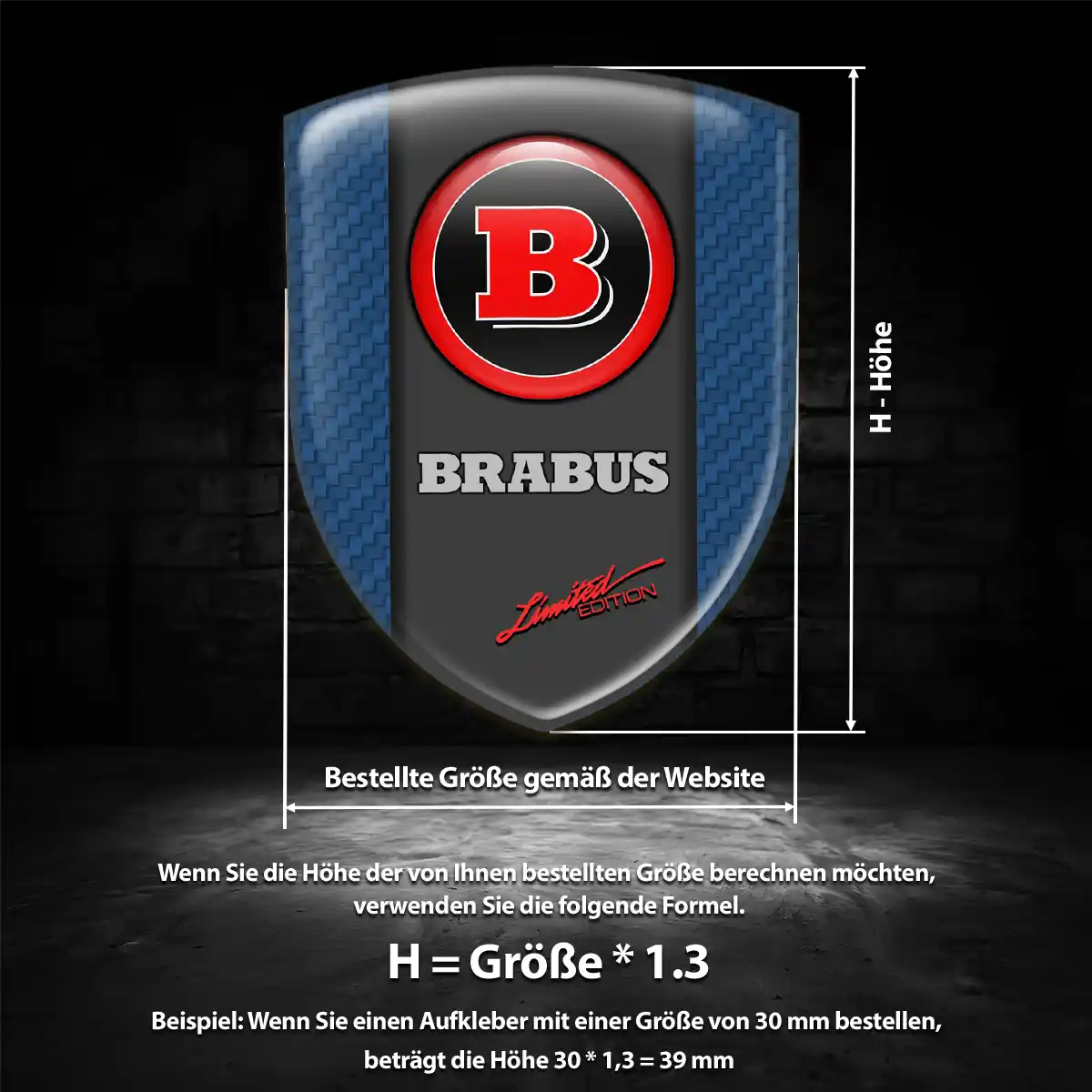Mercedes Brabus Embleme Silikon Aufkleber Auto Stilvolles Design