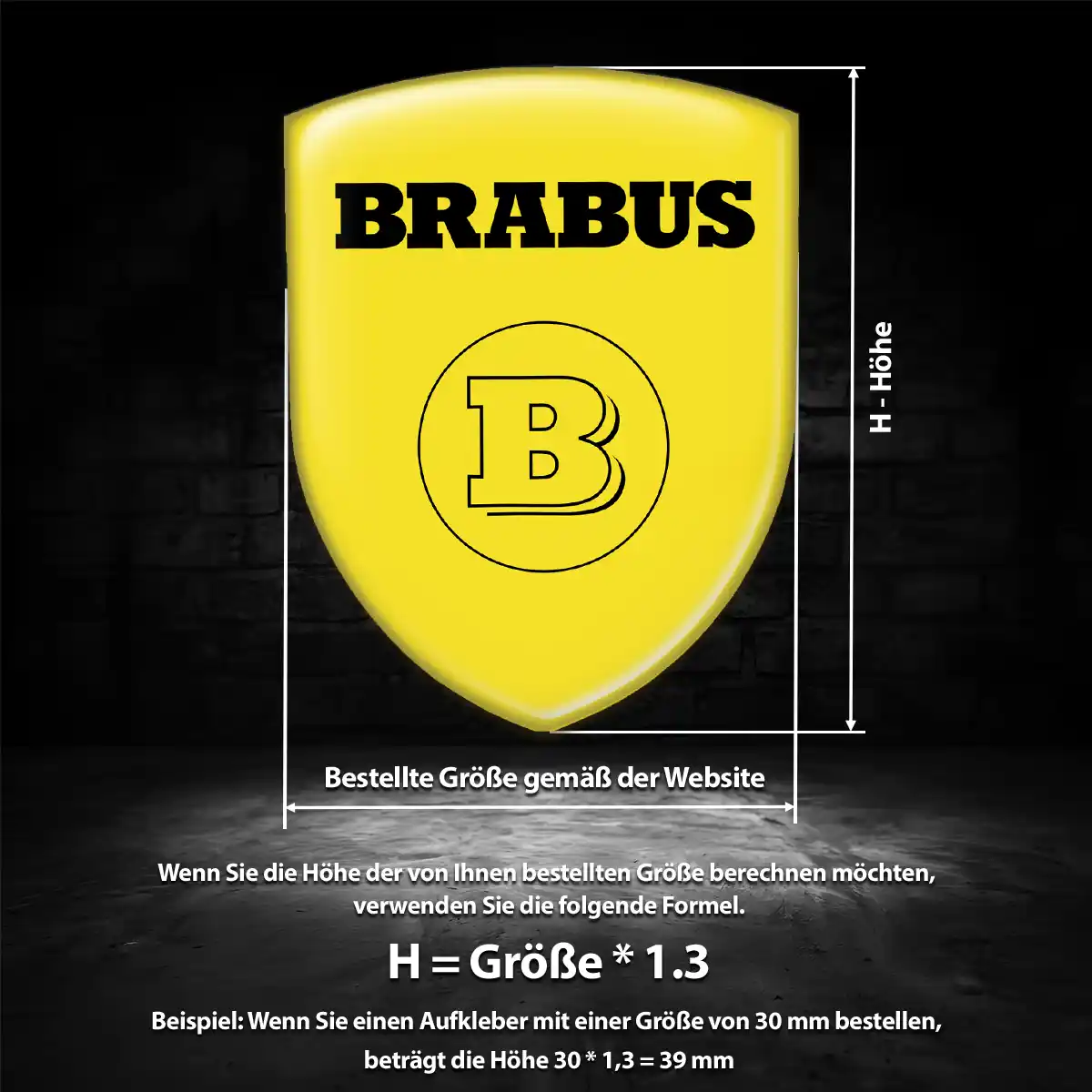 Mercedes Brabus Silikon Aufkleber Auto Hohe Qualität