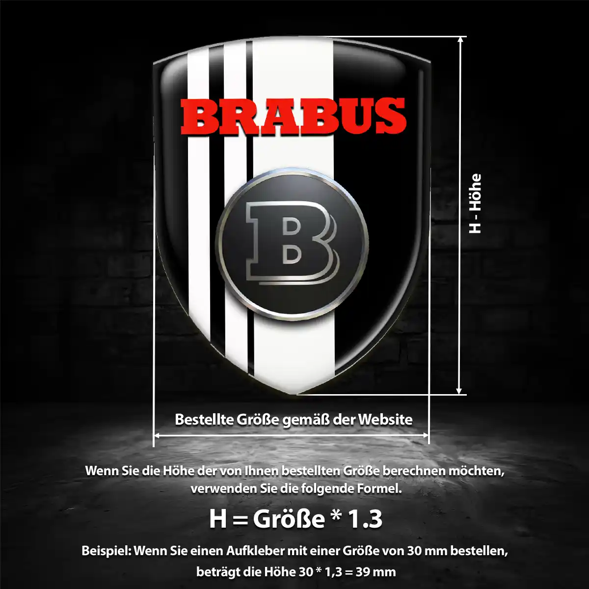 Mercedes Brabus Silikon Aufkleber Auto Stilvolles Design
