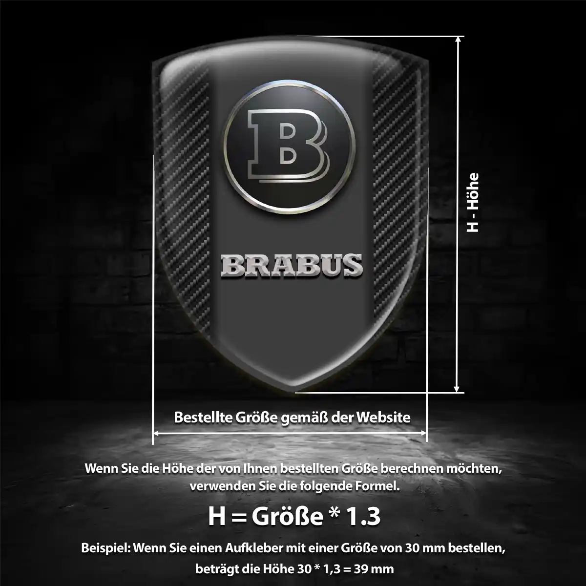 Mercedes Brabus Silikon Aufkleber Embleme Auto Stilvolles Design