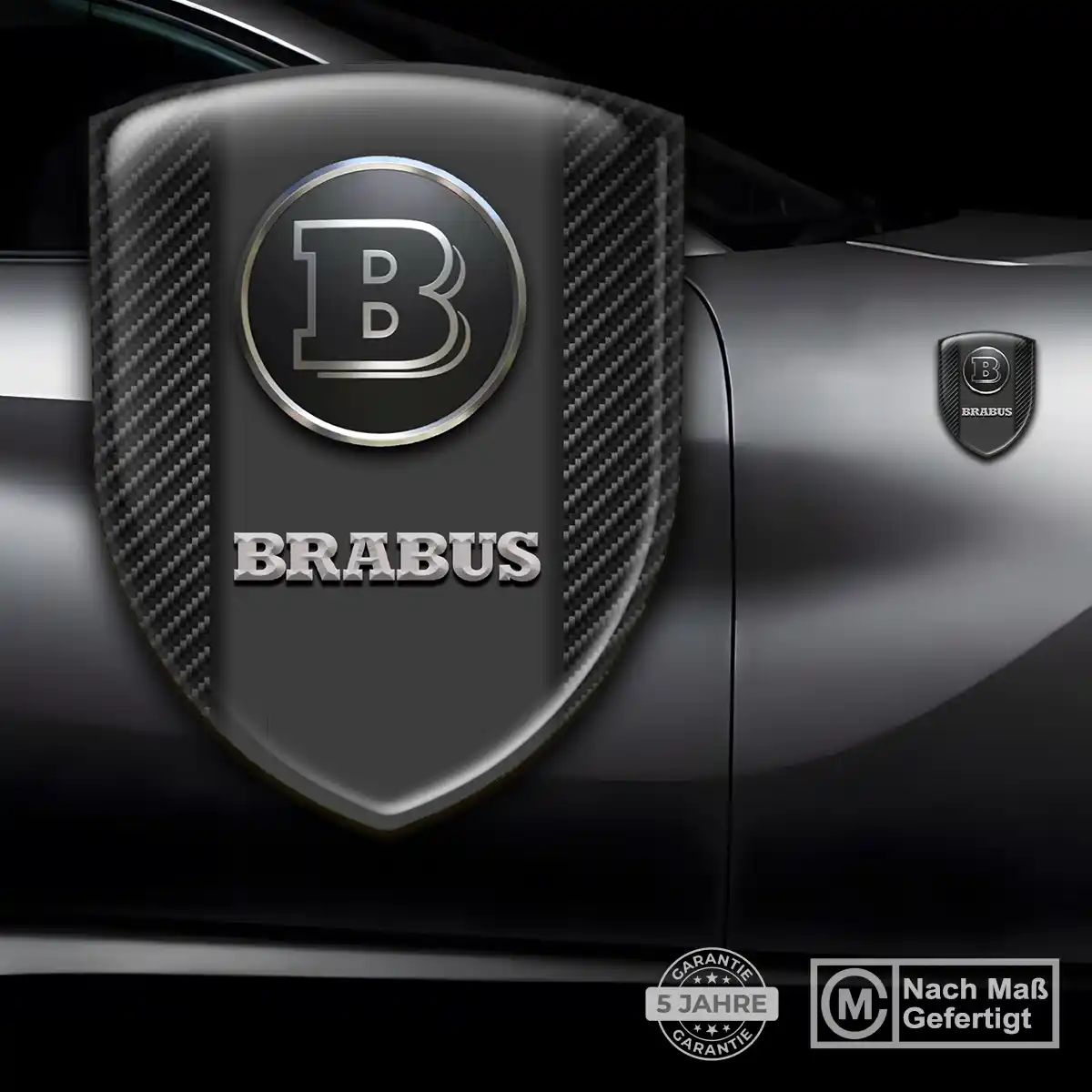 Mercedes Brabus Silikon Aufkleber Embleme Auto Stilvolles Design