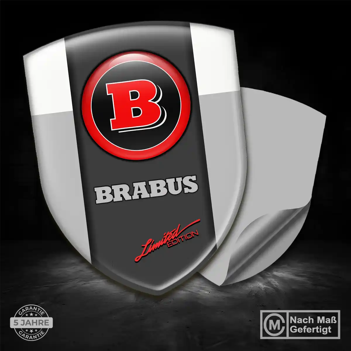 Mercedes Brabus Silikon Aufkleber Wappen Auto Stilvolles Design