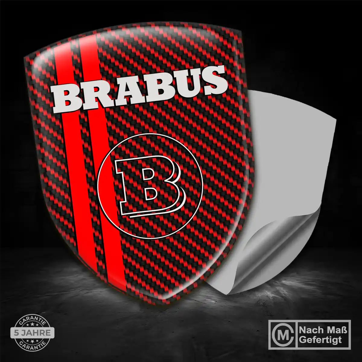 Mercedes Brabus Silikon Aufkleber Wappen Hohe Qualität