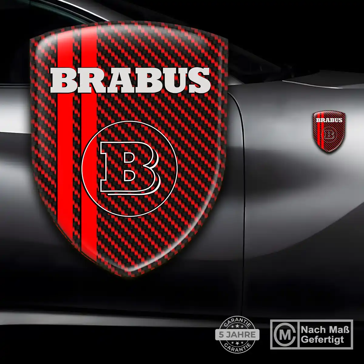 Mercedes Brabus Silikon Aufkleber Wappen Hohe Qualität