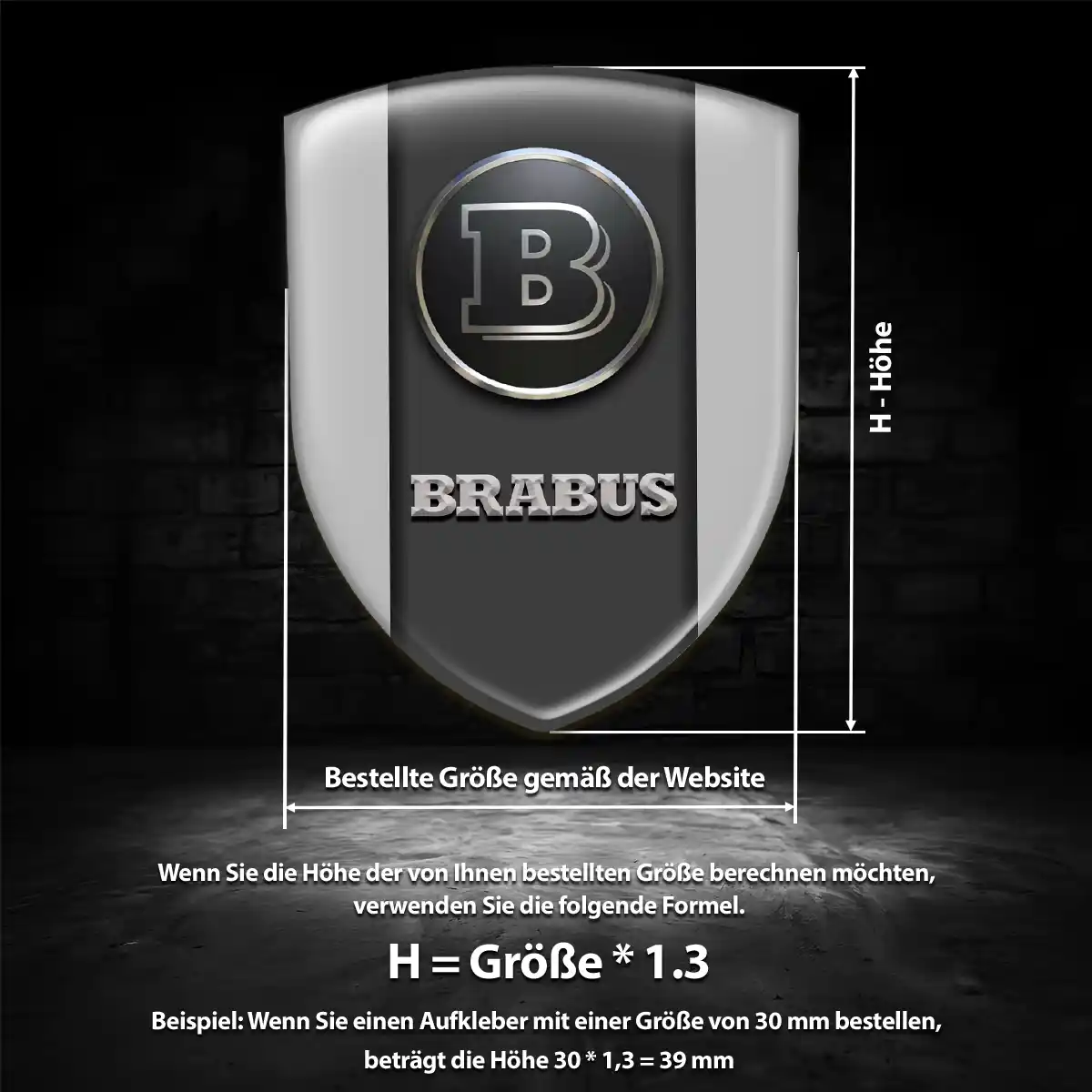Mercedes Brabus Wappen Aufkleber Auto Hohe Qualität