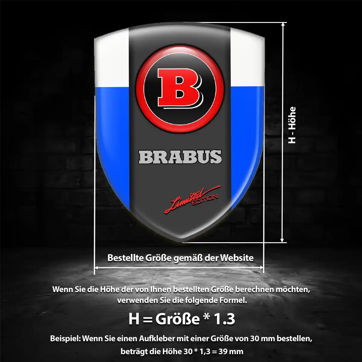 Mercedes Brabus Wappen Aufkleber Auto Stilvolles Design