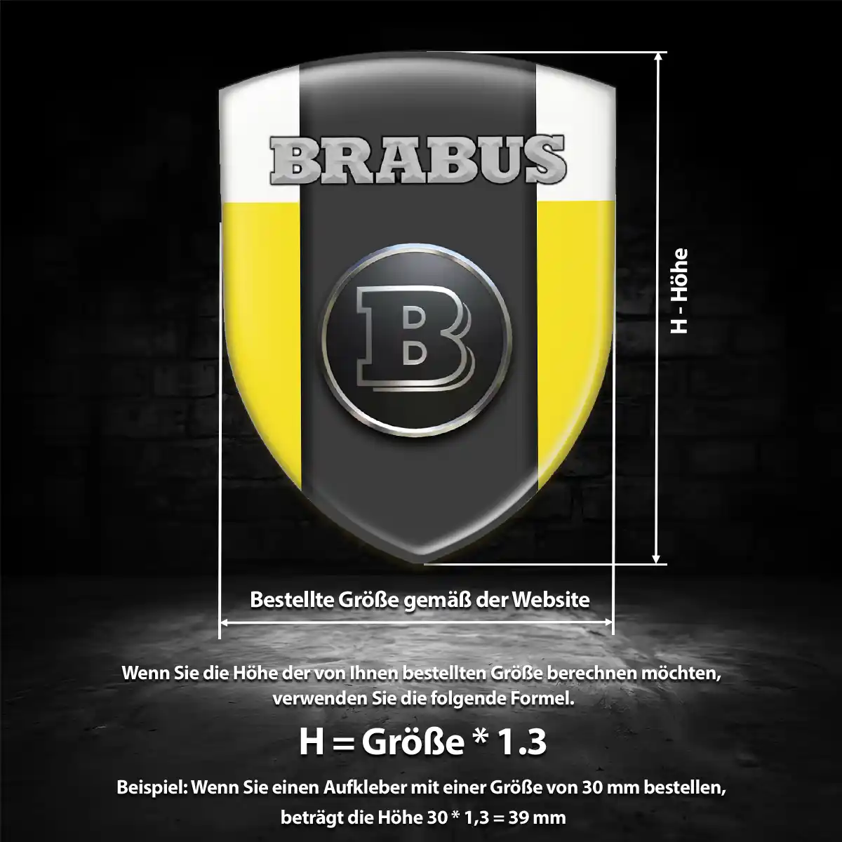 Mercedes Brabus Wappen Aufkleber Emblem Auto Hohe Qualität