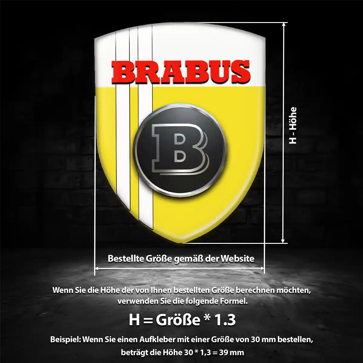 Mercedes Brabus Wappen Aufkleber Emblem Auto Stilvolles Design