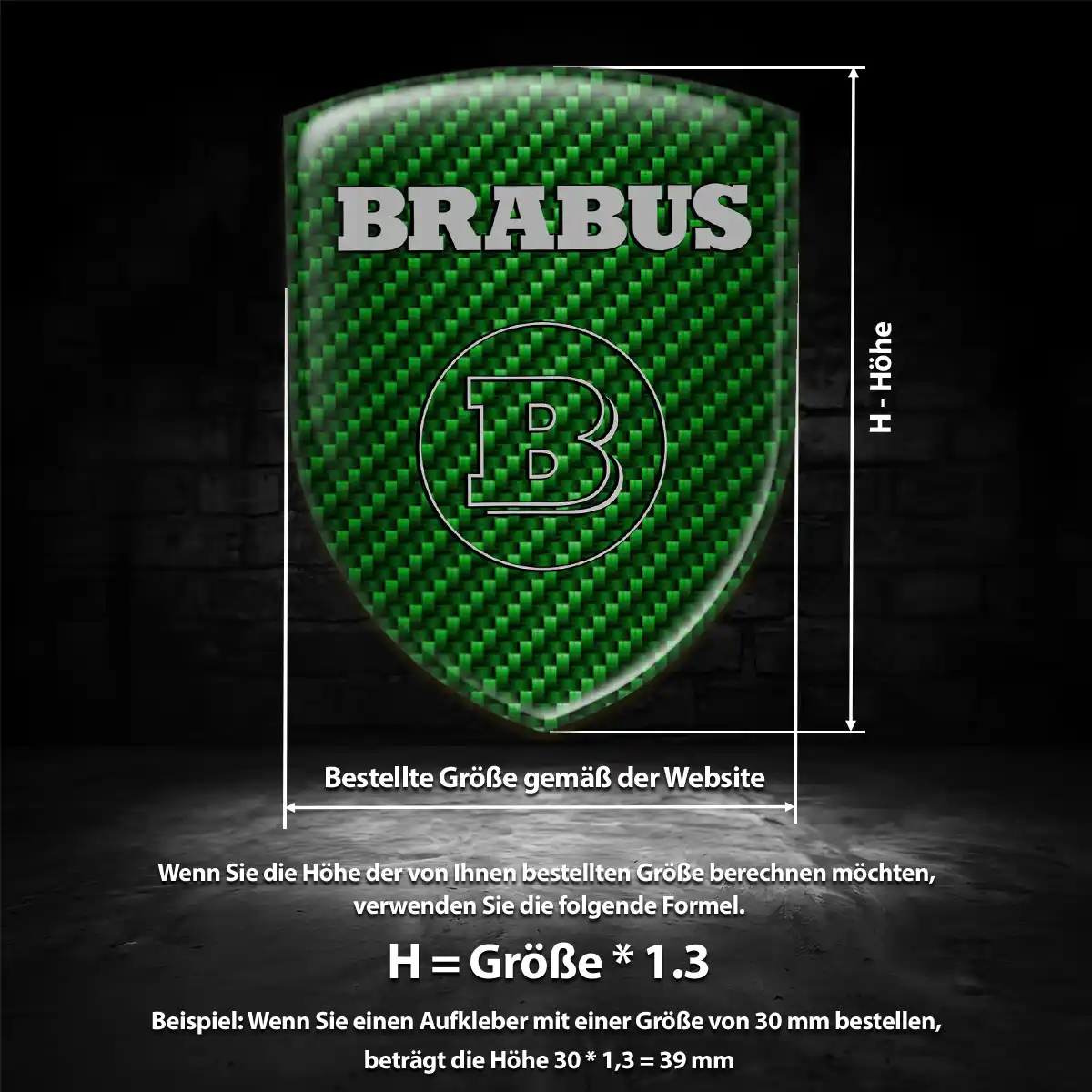 Mercedes Brabus Wappen Aufkleber Emblem Stilvolles Design