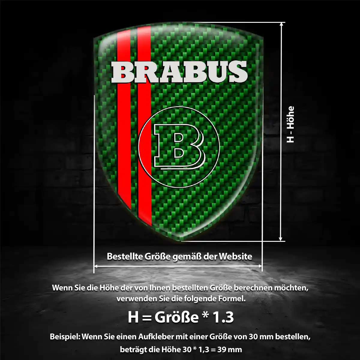 Mercedes Brabus Wappen Aufkleber Hohe Qualität