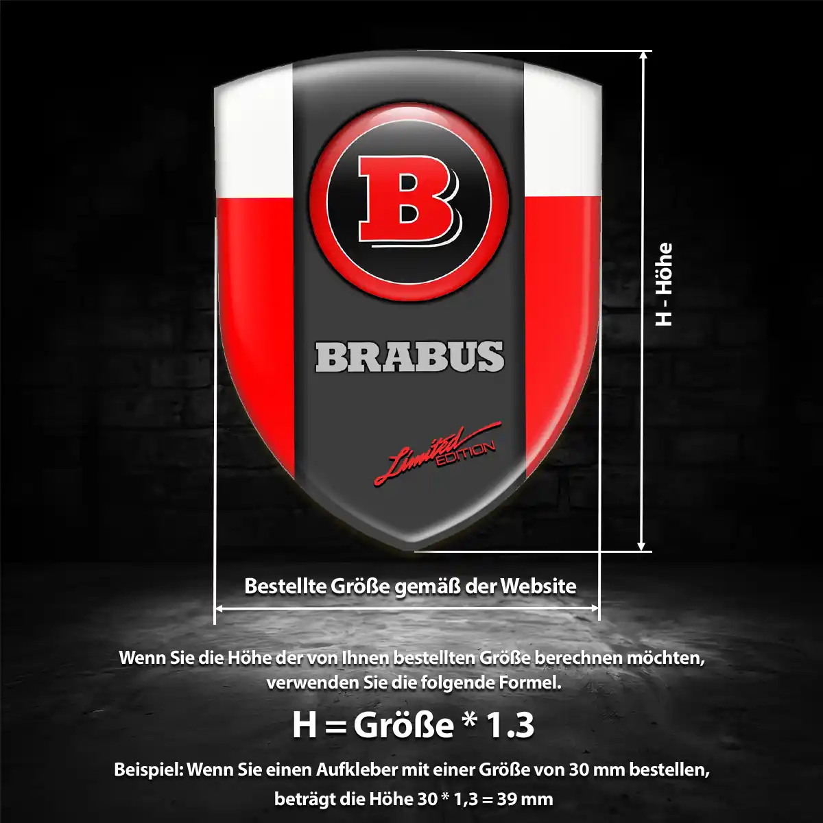 Mercedes Brabus Wappen Aufkleber Stilvolles Design