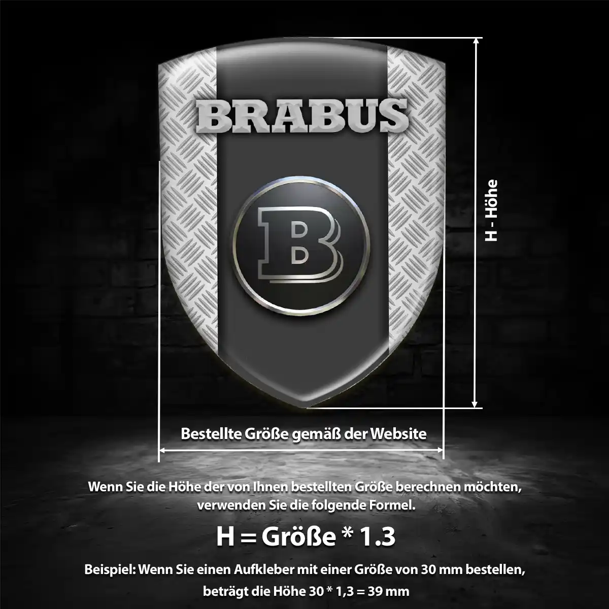Mercedes Brabus Wappen Emblem Aufkleber Auto Stilvolles Design