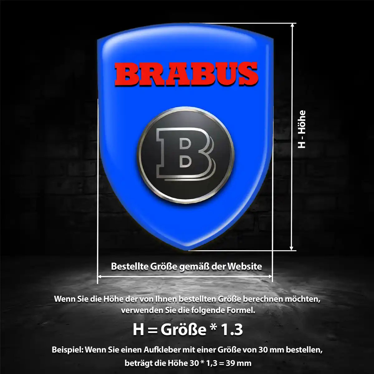 Mercedes Brabus Wappen Emblem Aufkleber Hohe Qualität