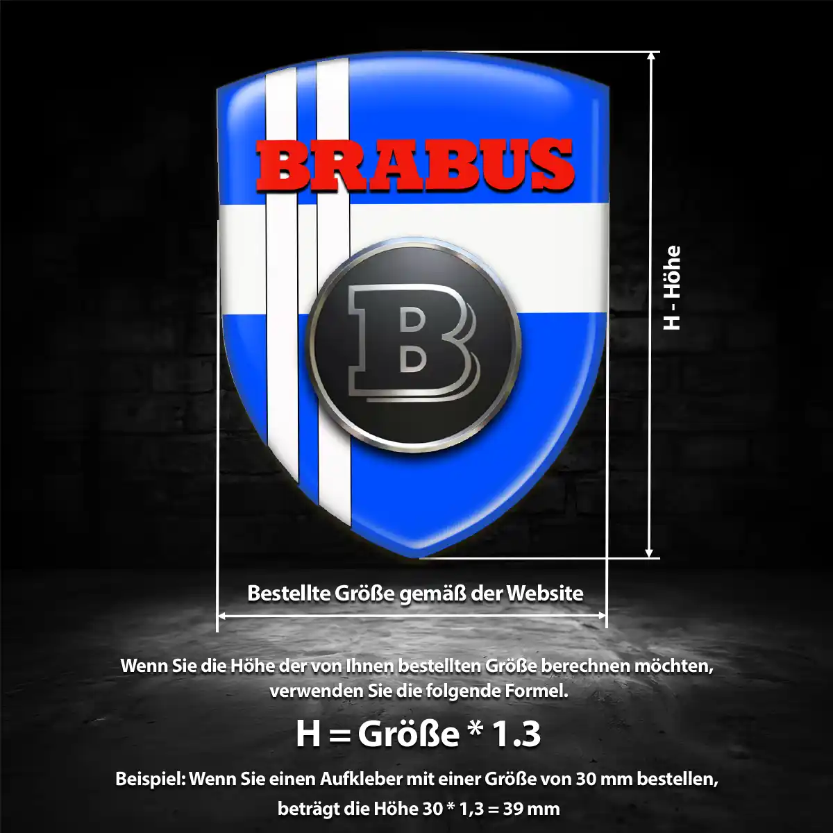 Mercedes Brabus Wappen Emblem Aufkleber Stilvolles Design