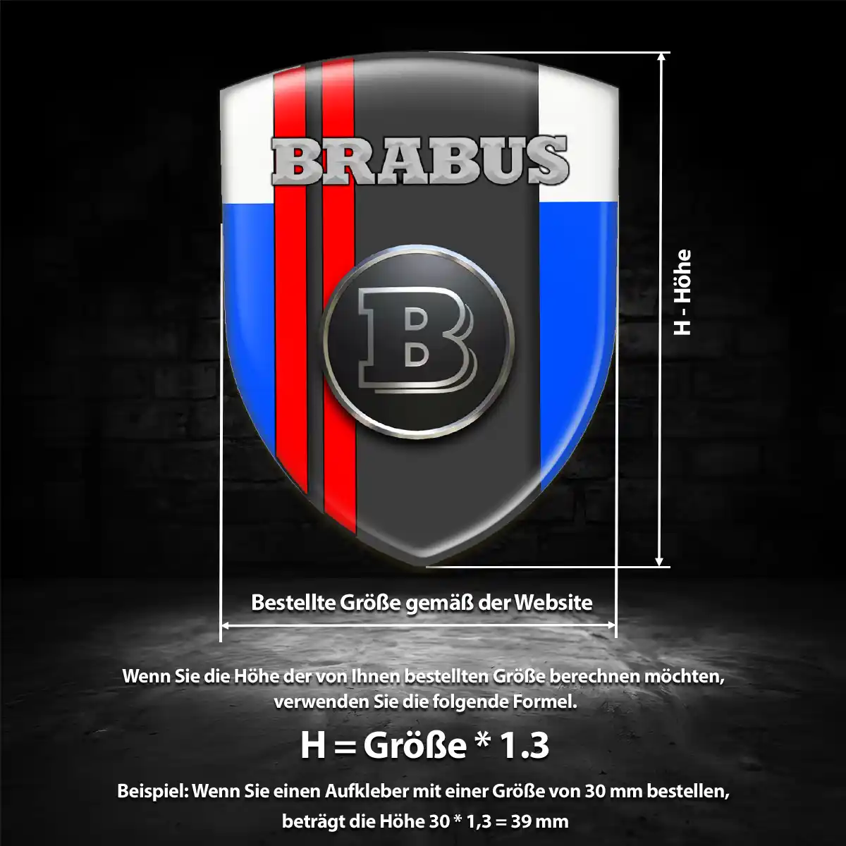 Mercedes Brabus Wappen Emblem Auto Hohe Qualität