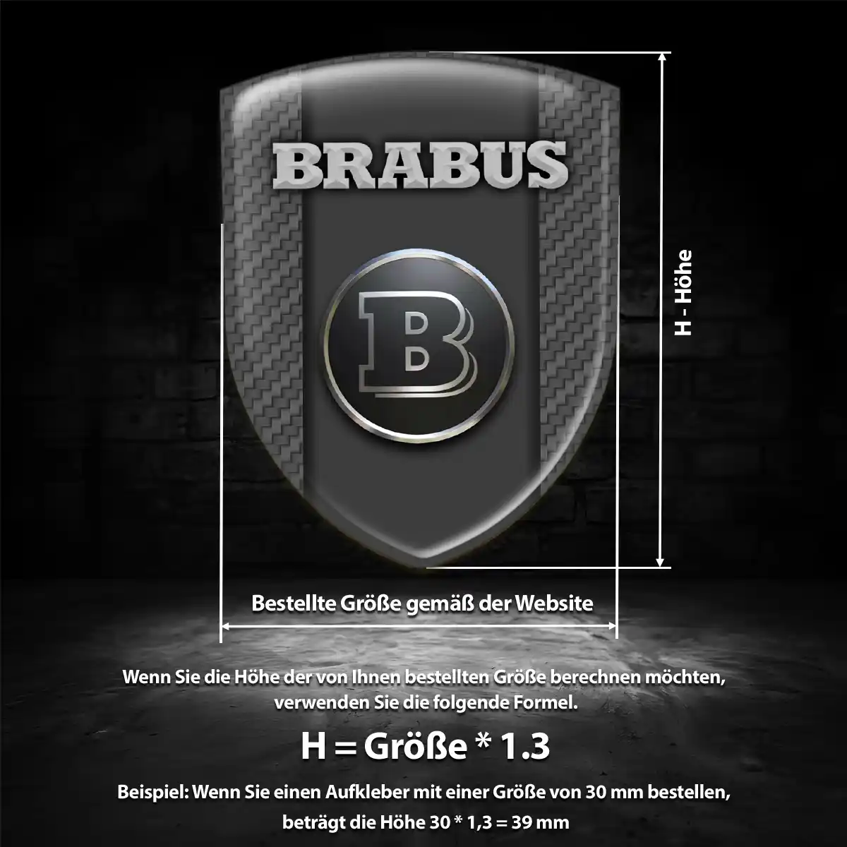 Mercedes Brabus Wappen Emblem Auto Stilvolles Design