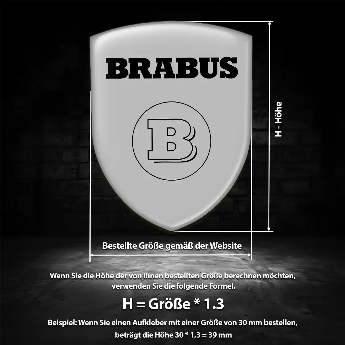 Mercedes Brabus Wappen Emblem Stilvolles Design