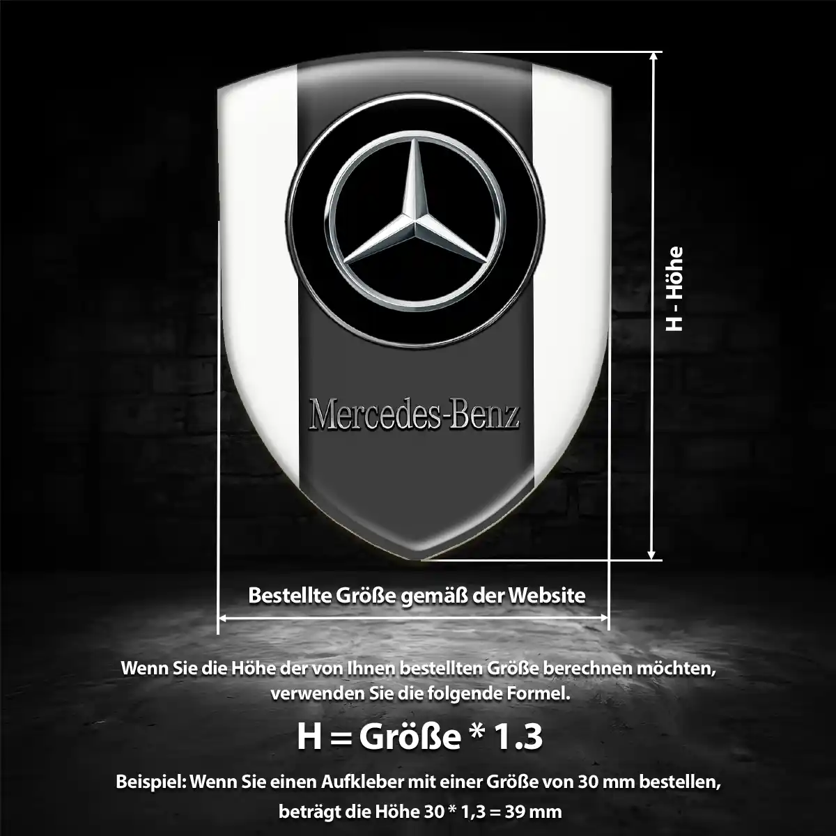 Mercedes Emblem Aufkleber Auto Hohe Qualität
