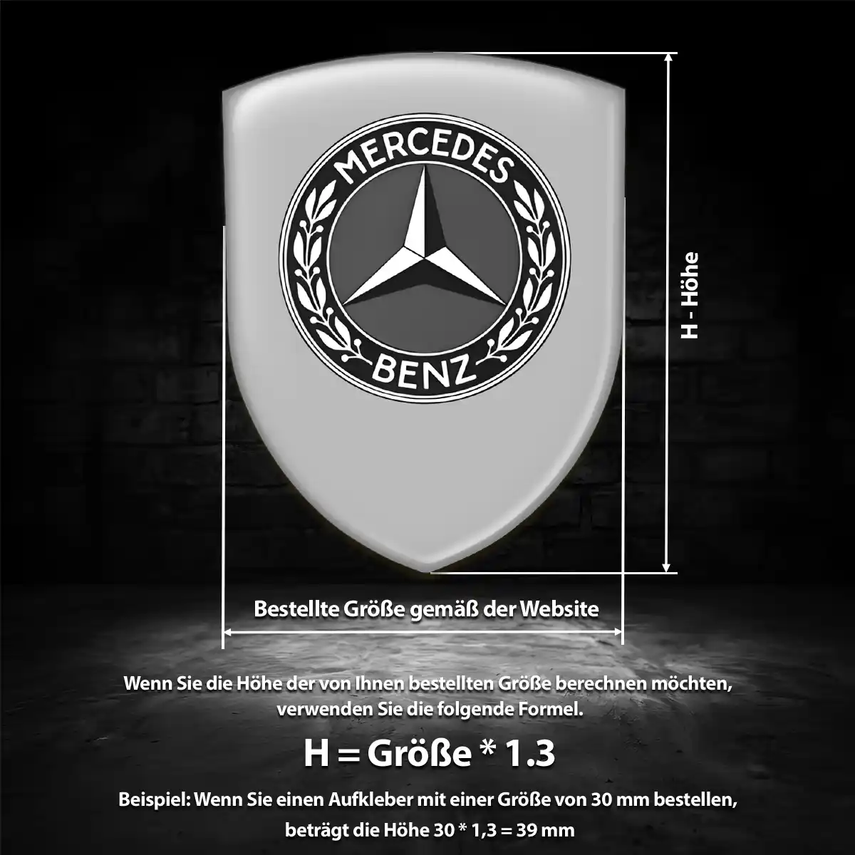 Mercedes Emblem Aufkleber Auto Limitierte Auflage