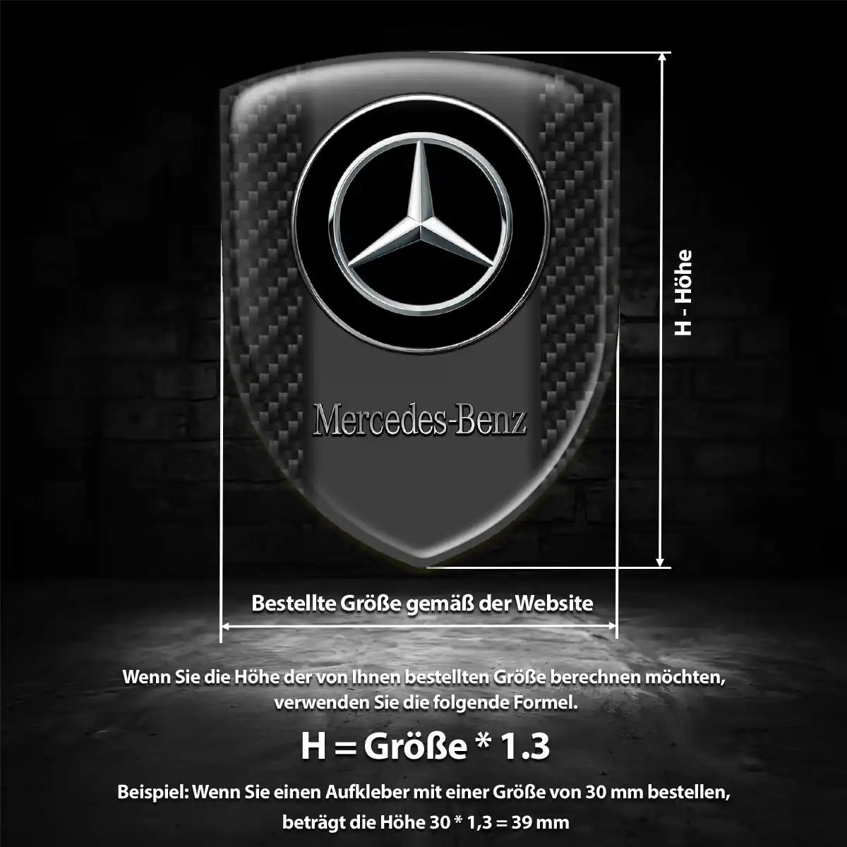 Mercedes Emblem Aufkleber Auto Premiumqualität