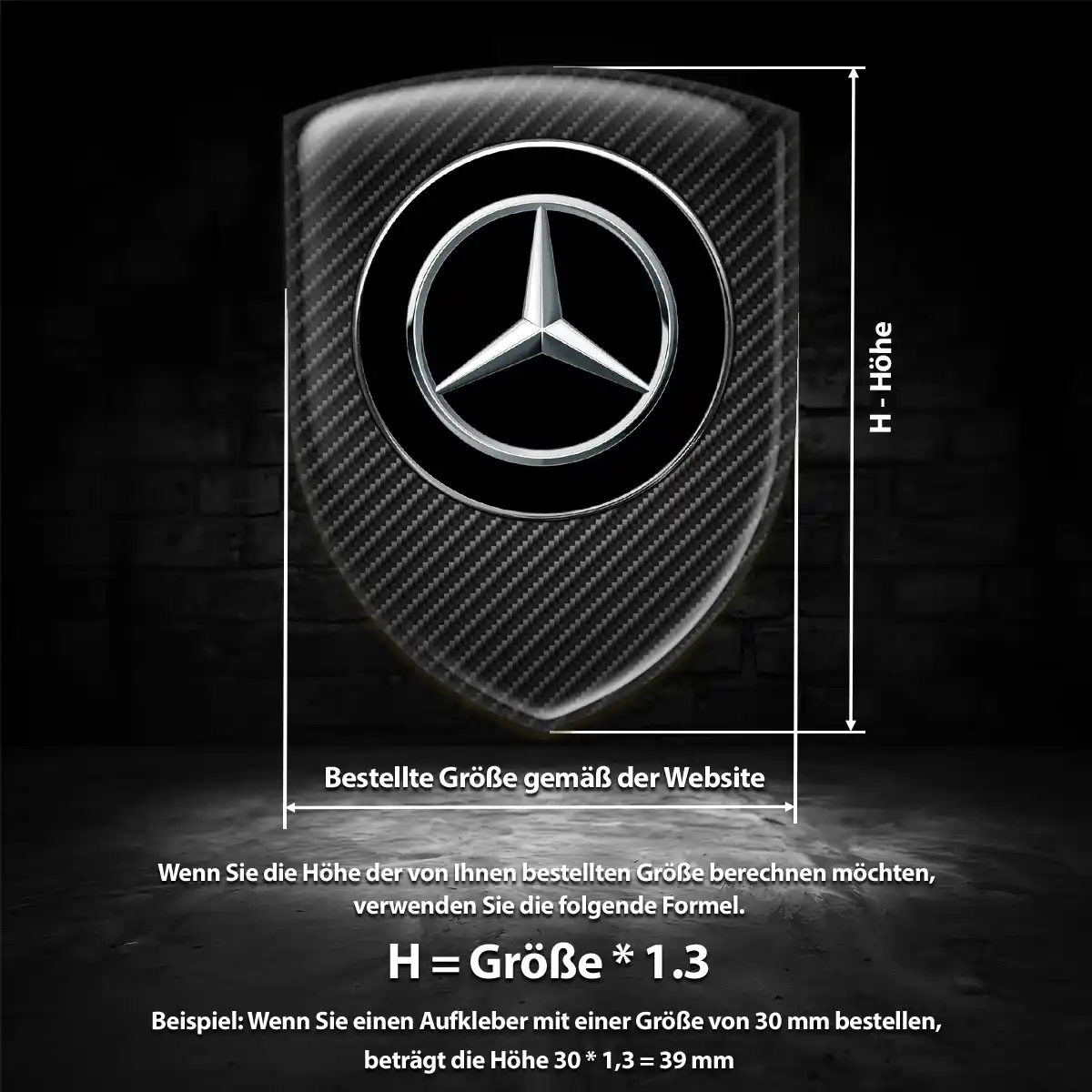 Mercedes Emblem Aufkleber Limitierte Auflage