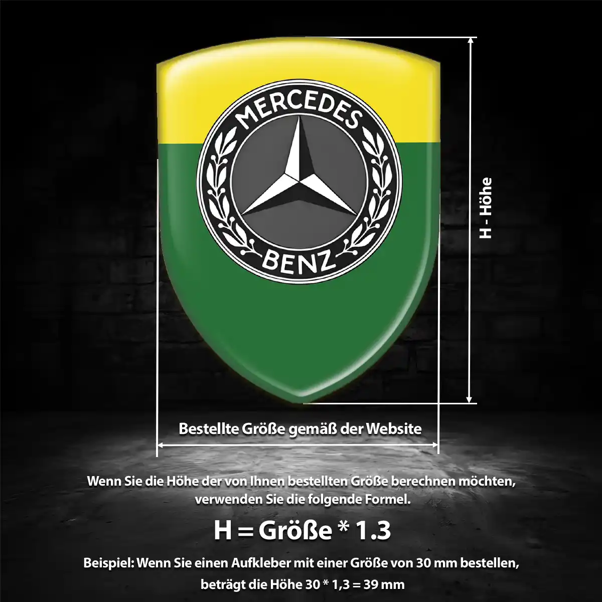 Mercedes Emblem Aufkleber Premium-Edition