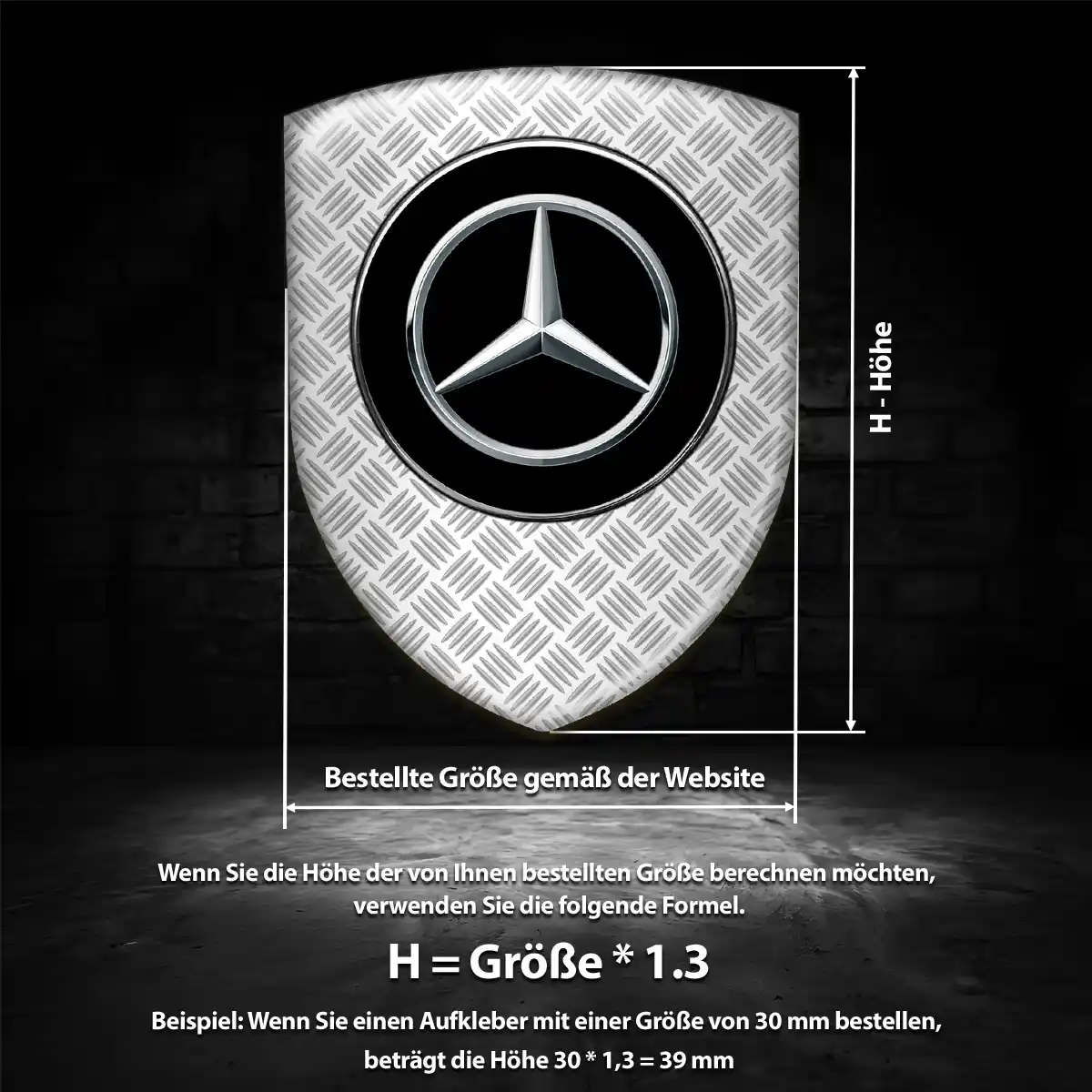Mercedes Emblem Aufkleber Stilvolles Design